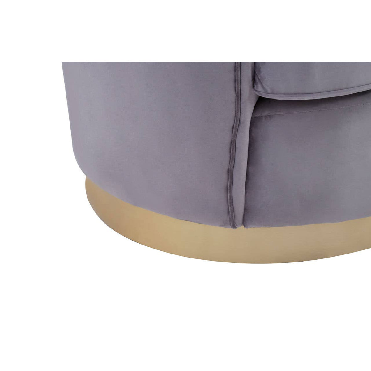 Franza 3 Seat Pleated Grey Velvet Sofa.