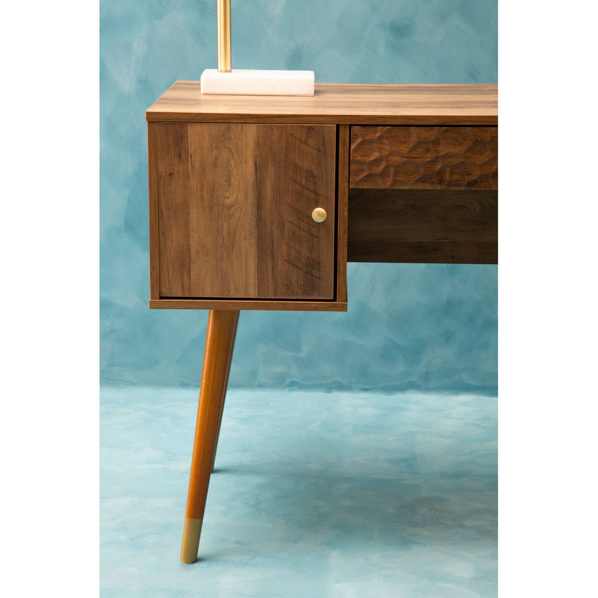 Frida Two Door One Drawer Desk.