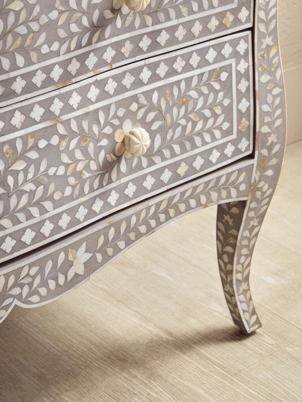 Noosa & Co. Living Fusion 2 Drawer Chest with Mother of Pearl Inlay House of Isabella UK