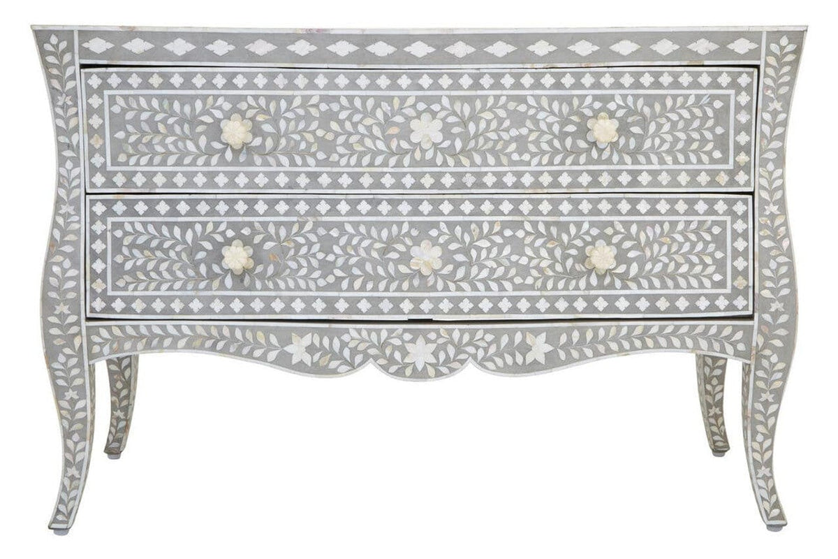 Noosa & Co. Living Fusion 2 Drawer Chest with Mother of Pearl Inlay House of Isabella UK