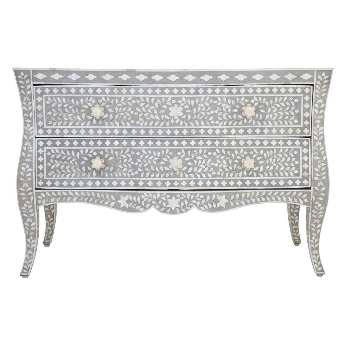 Noosa & Co. Living Fusion 2 Drawer Chest with Mother of Pearl Inlay House of Isabella UK