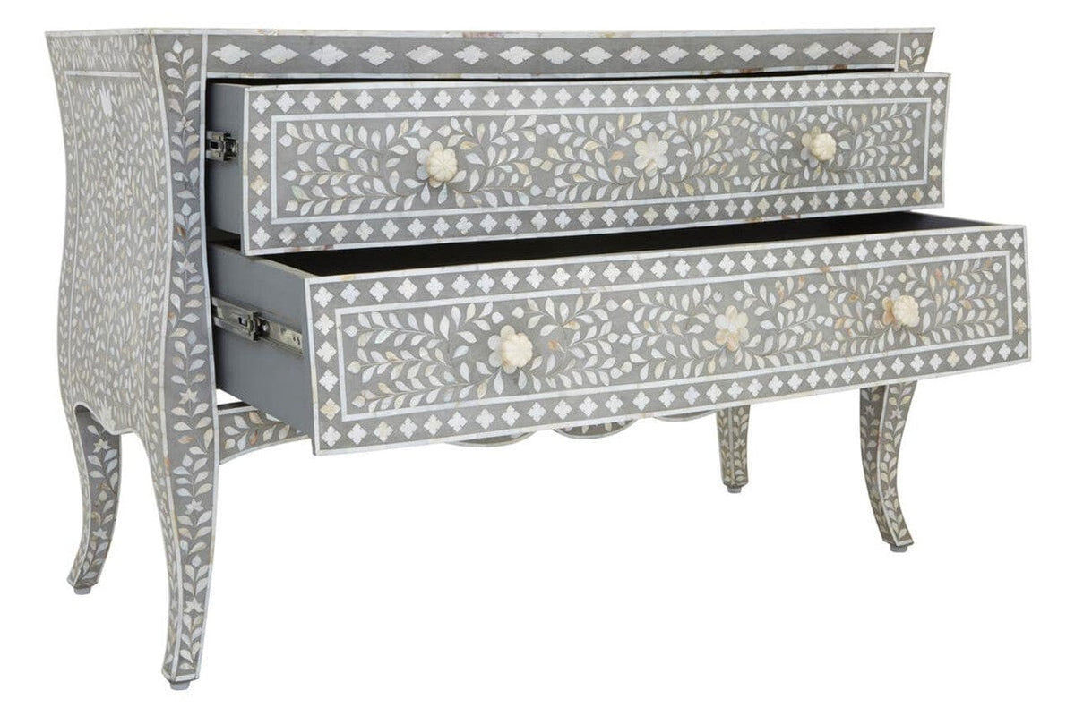 Noosa & Co. Living Fusion 2 Drawer Chest with Mother of Pearl Inlay House of Isabella UK