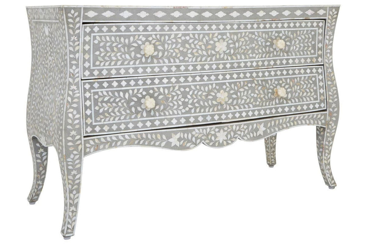 Noosa & Co. Living Fusion 2 Drawer Chest with Mother of Pearl Inlay House of Isabella UK