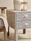 Noosa & Co. Living Fusion 2 Drawer Side Table with Bone Inlay House of Isabella UK