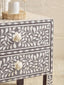 Noosa & Co. Living Fusion 2 Drawer Side Table with Bone Inlay House of Isabella UK
