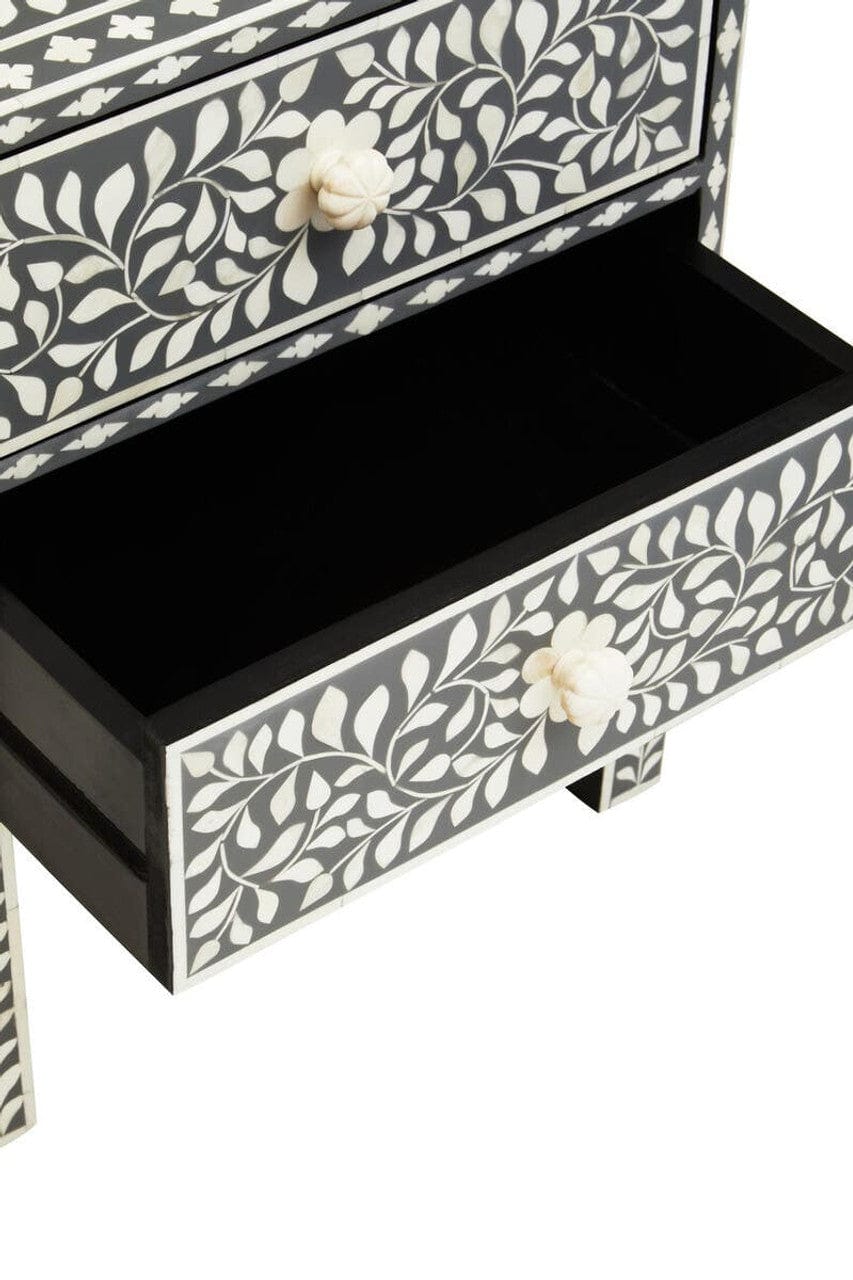 Noosa & Co. Living Fusion 2 Drawer Side Table with Bone Inlay House of Isabella UK