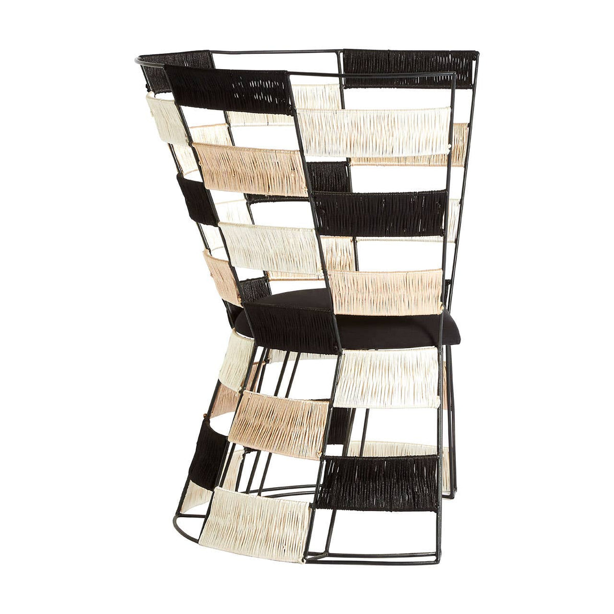 Fusion Beige / Black / White Chair.