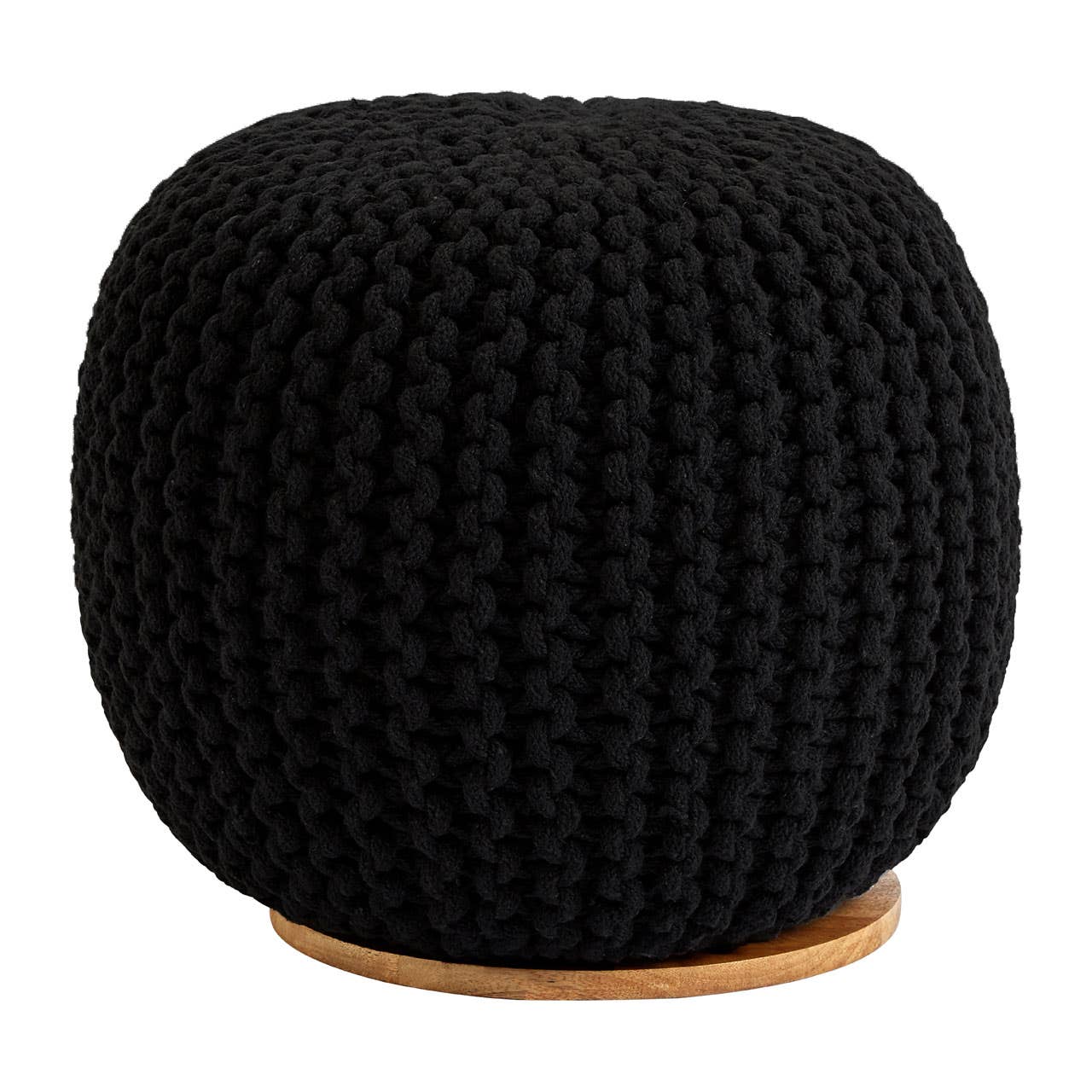 Noosa & Co. Living Fusion Black Woven Pouffe House of Isabella UK