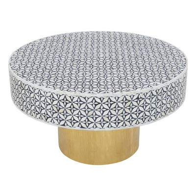 Noosa & Co. Living Fusion Round Coffee Table With Gold Base House of Isabella UK