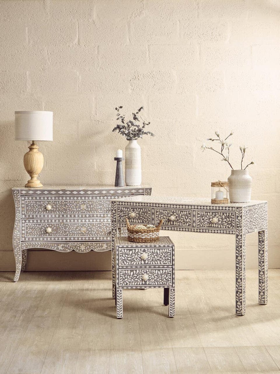 Noosa & Co. Living Fusion Three Drawer Desk House of Isabella UK