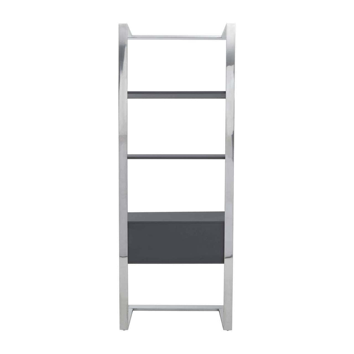 Noosa & Co. Living Genoa Grey and Stainless Steel Shelf Unit House of Isabella UK