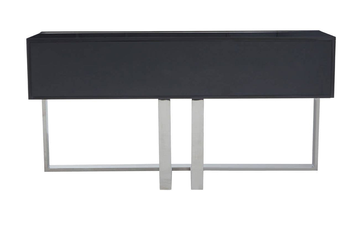 Noosa & Co. Living Genoa Grey Gloss Finish Console Table House of Isabella UK