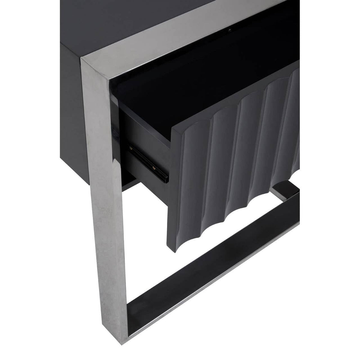 Noosa & Co. Living Genoa Grey Gloss Finish Console Table House of Isabella UK