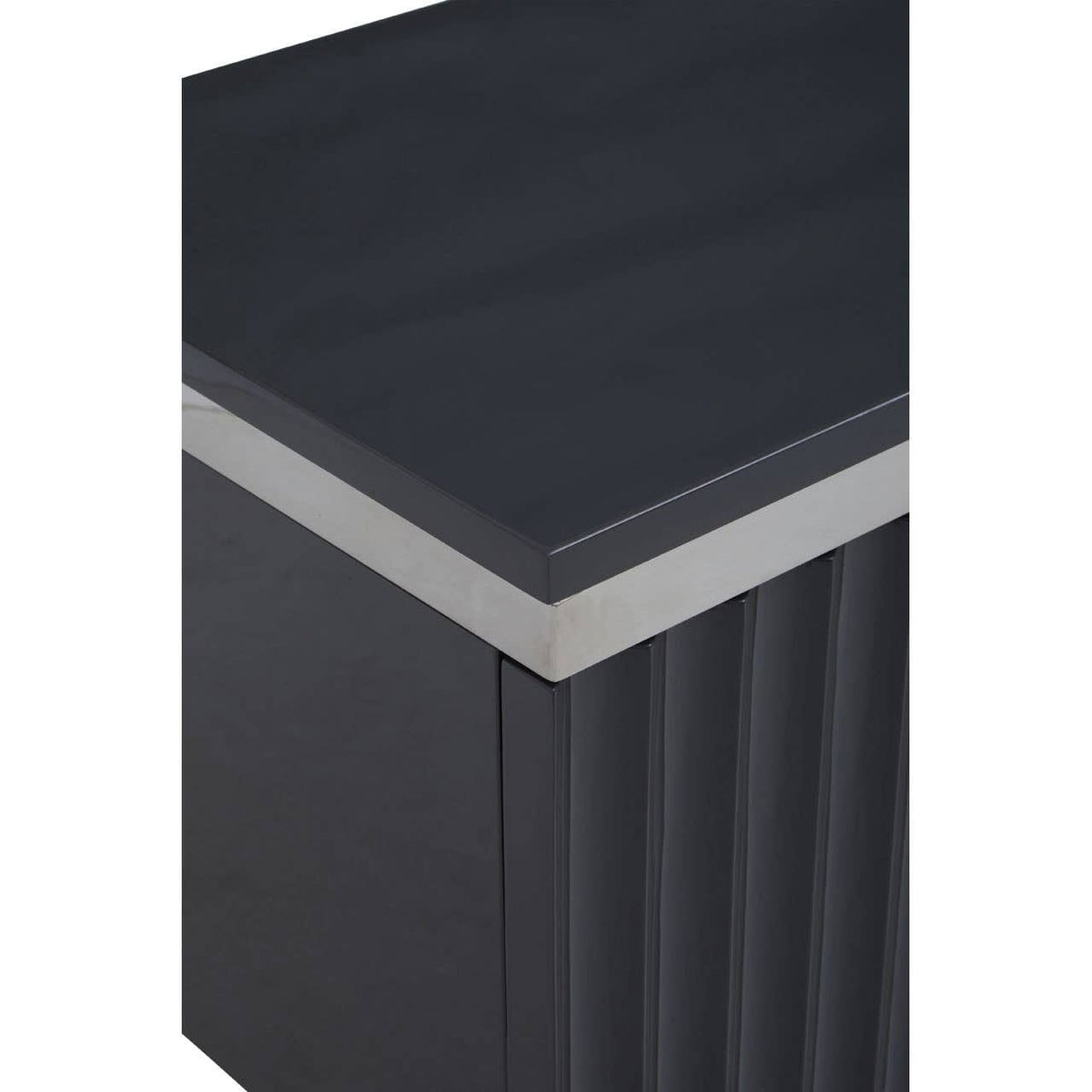 Noosa & Co. Living Genoa Grey Gloss Finish Media Unit House of Isabella UK