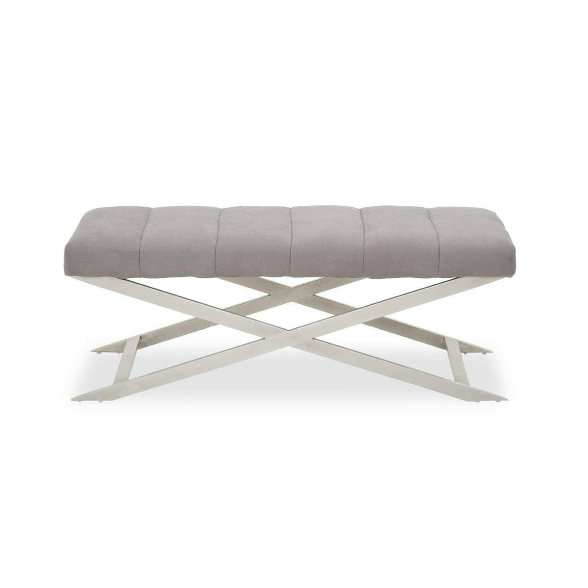 Gilden Grey Bench With Cross Base.