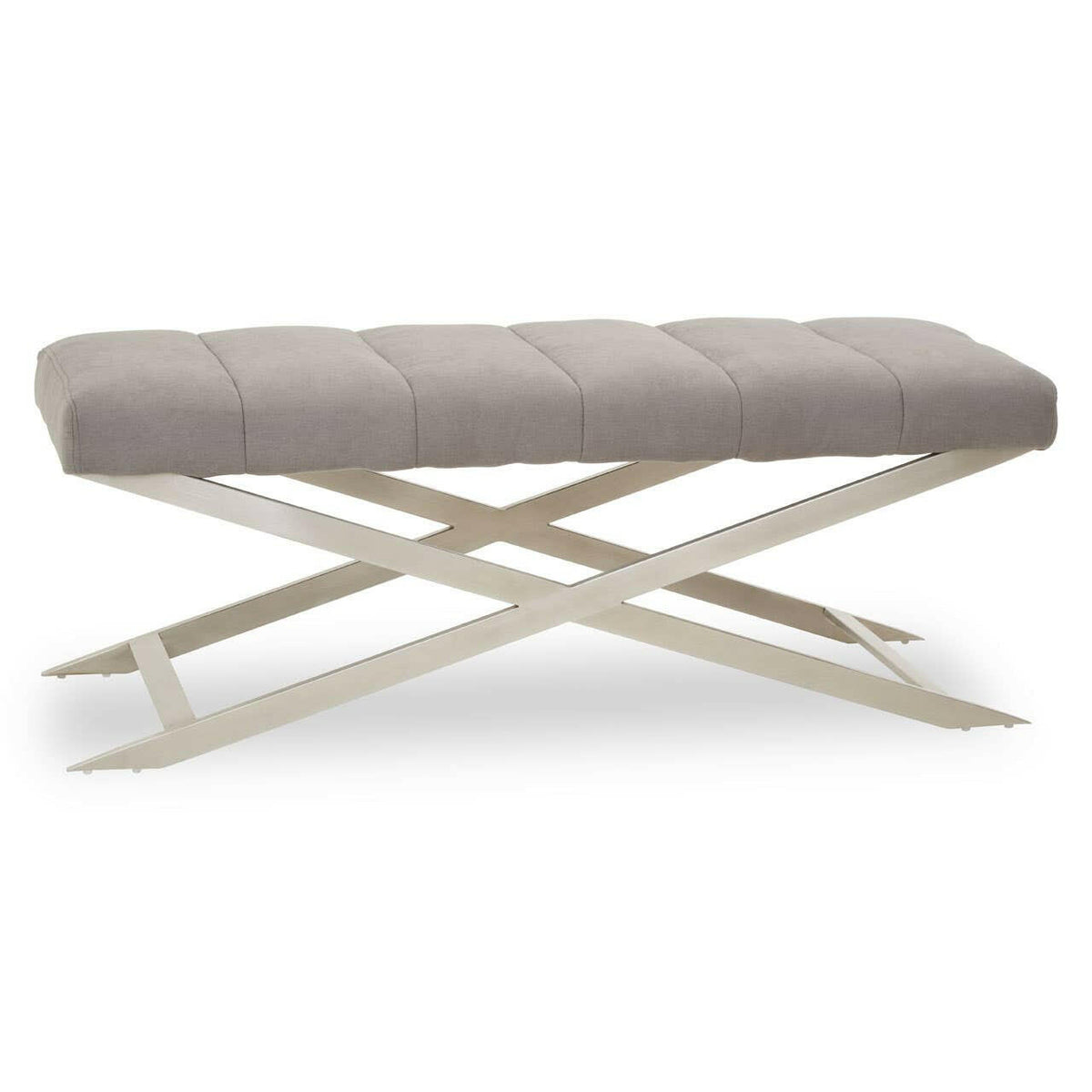 Gilden Grey Bench With Cross Base.