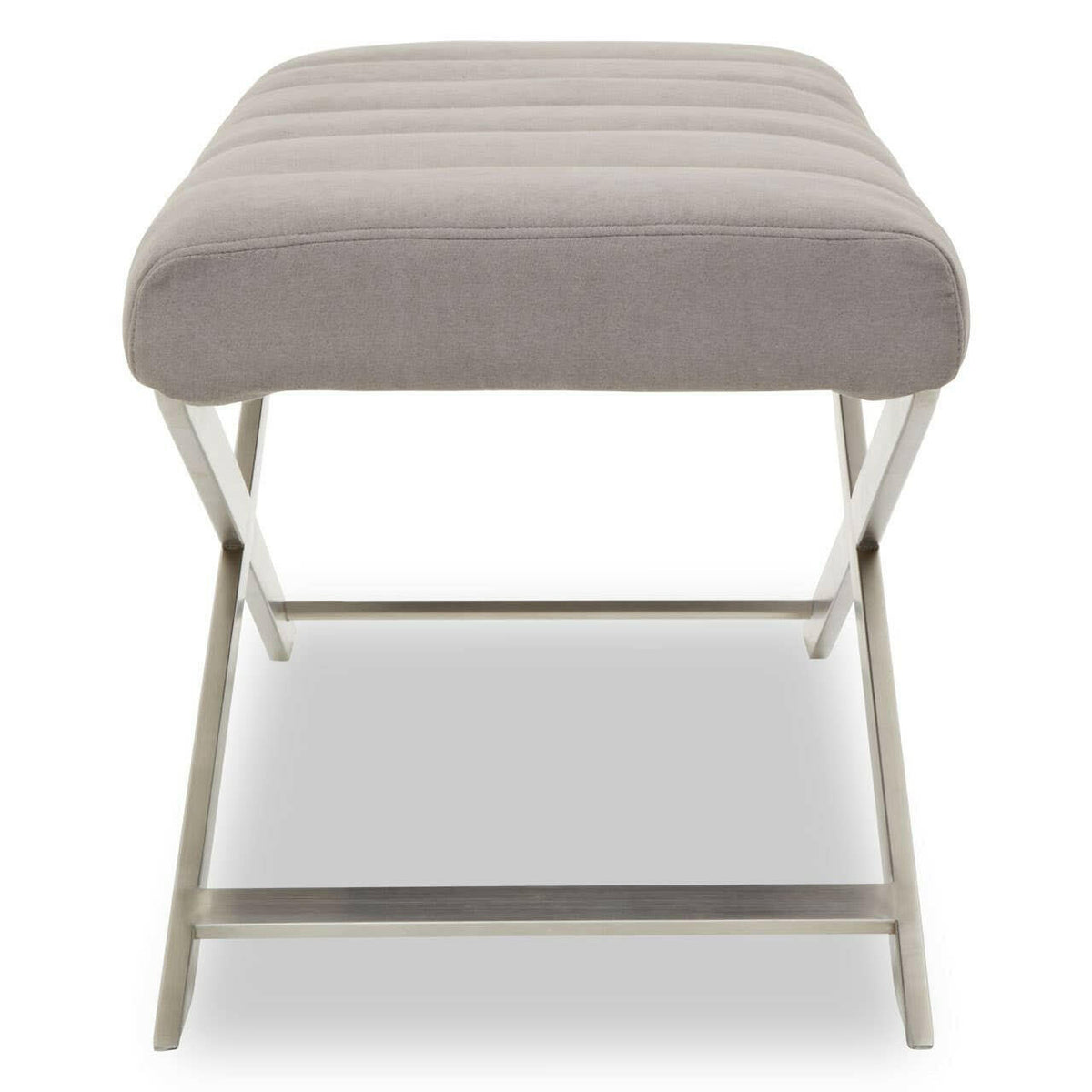 Gilden Grey Bench With Cross Base.