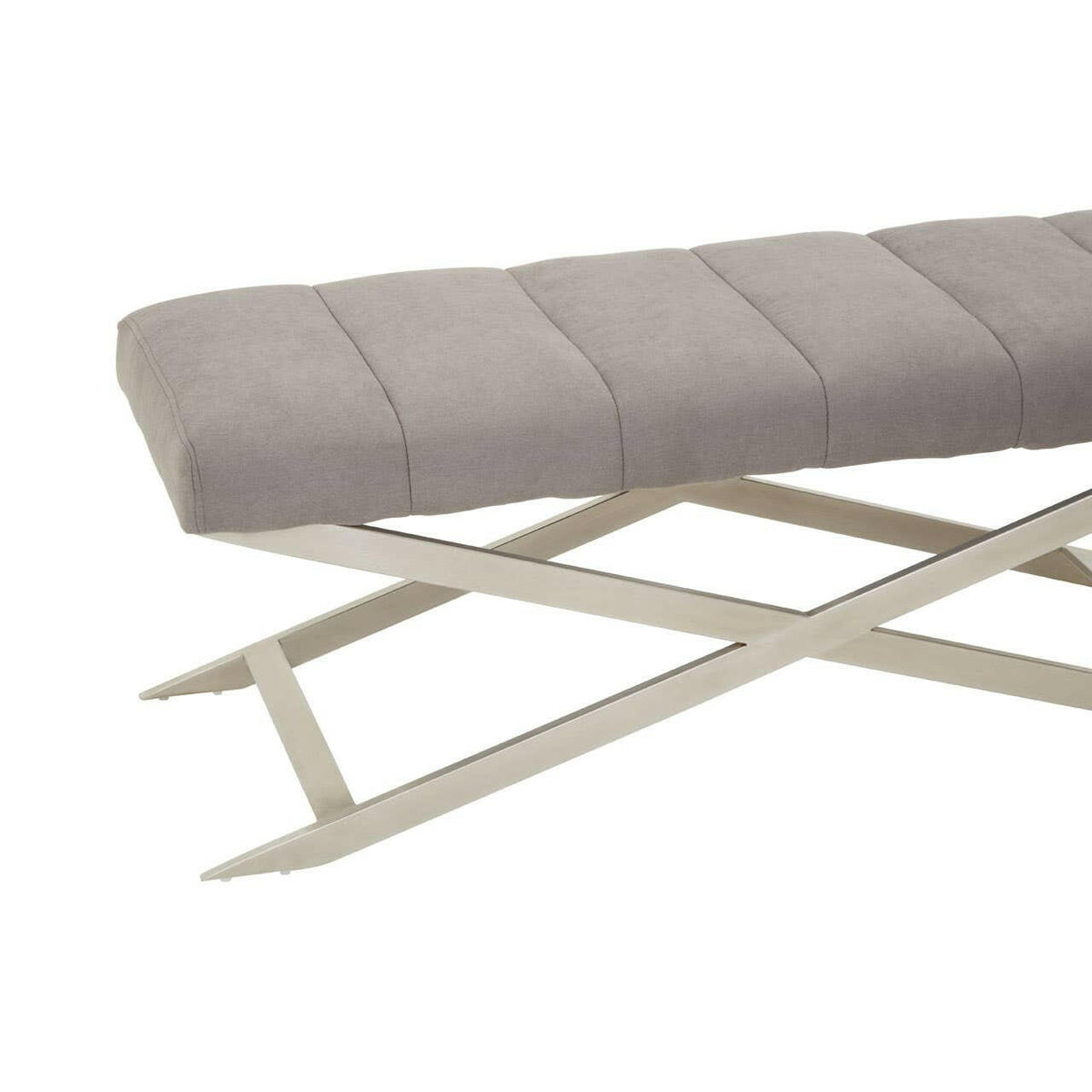 Gilden Grey Bench With Cross Base.