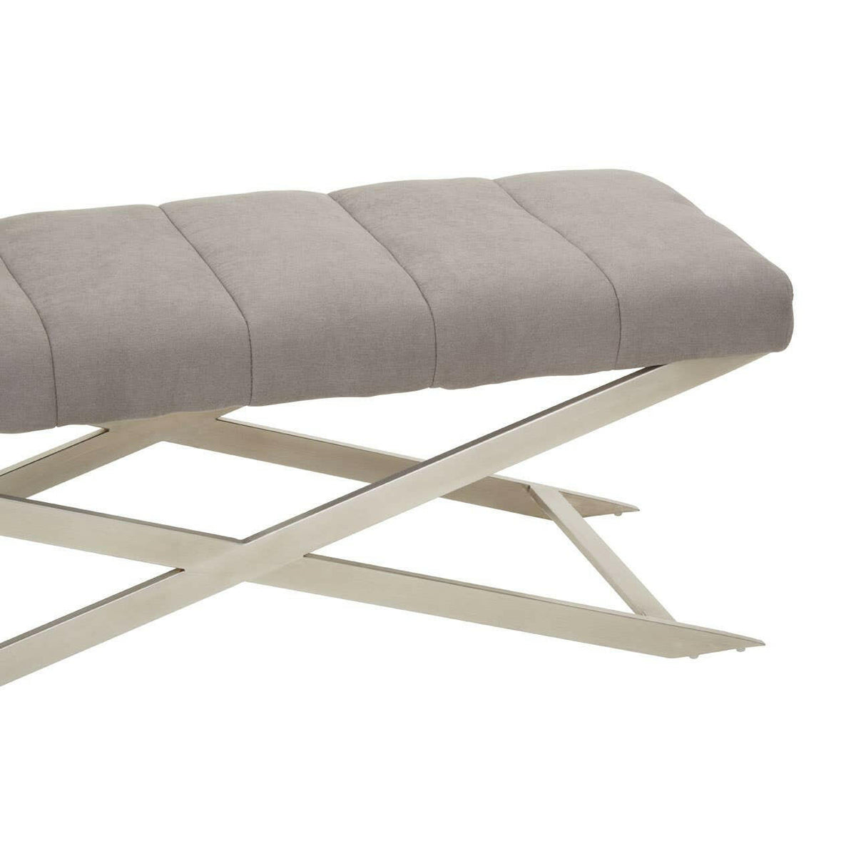 Gilden Grey Bench With Cross Base.