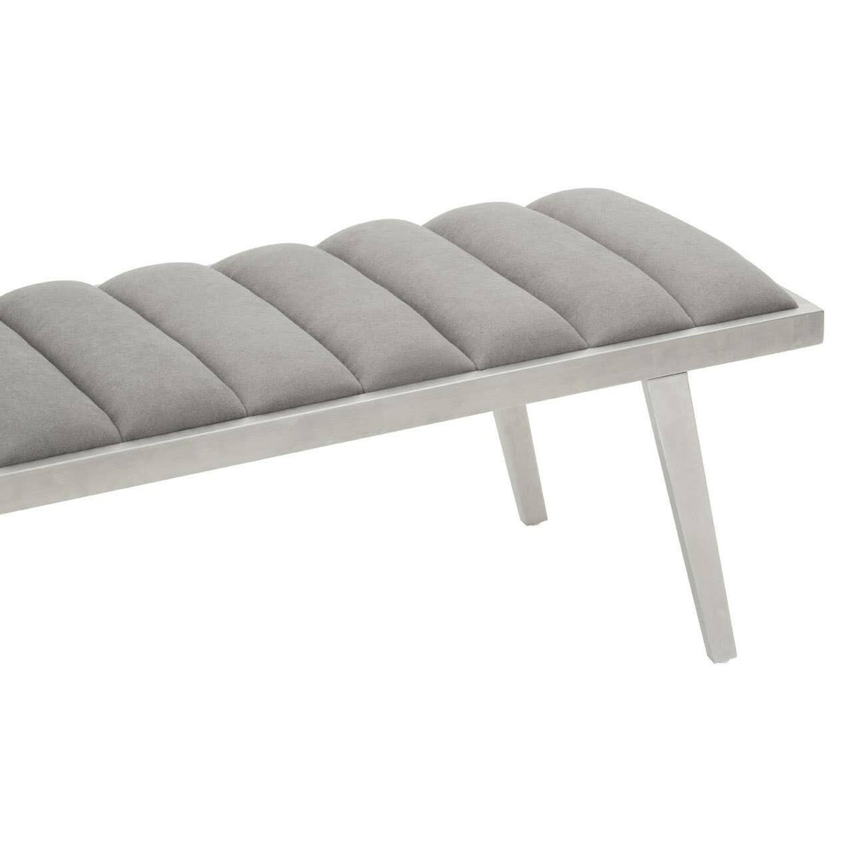 Gilden Grey Bench With Splayed Legs.
