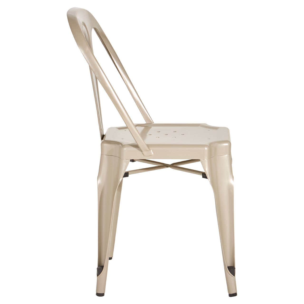 Noosa & Co. Living Grange Champagne Finish Metal Chair House of Isabella UK