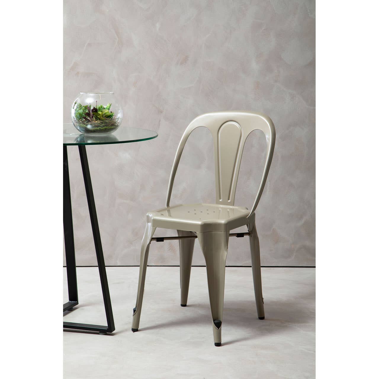 Noosa & Co. Living Grange Champagne Finish Metal Chair House of Isabella UK