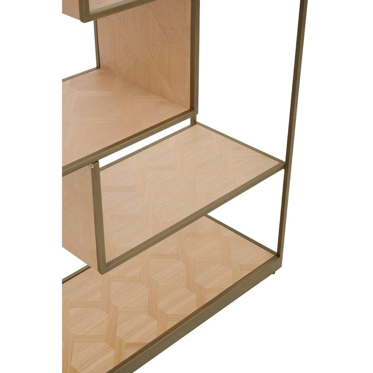 Noosa & Co. Living Grenoble Brushed Brass Multi Tier Shelving Unit House of Isabella UK