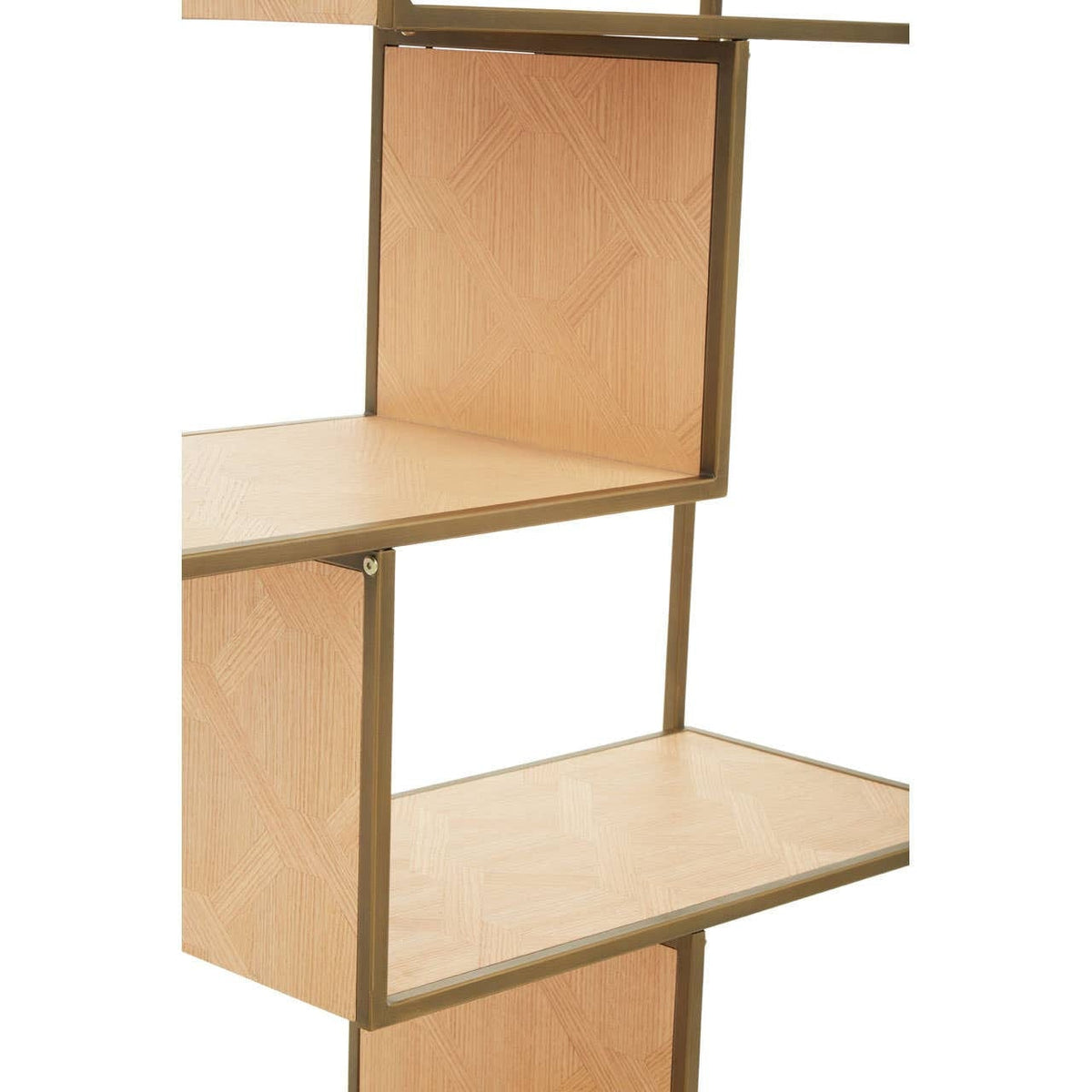 Noosa & Co. Living Grenoble Brushed Brass Multi Tier Shelving Unit House of Isabella UK