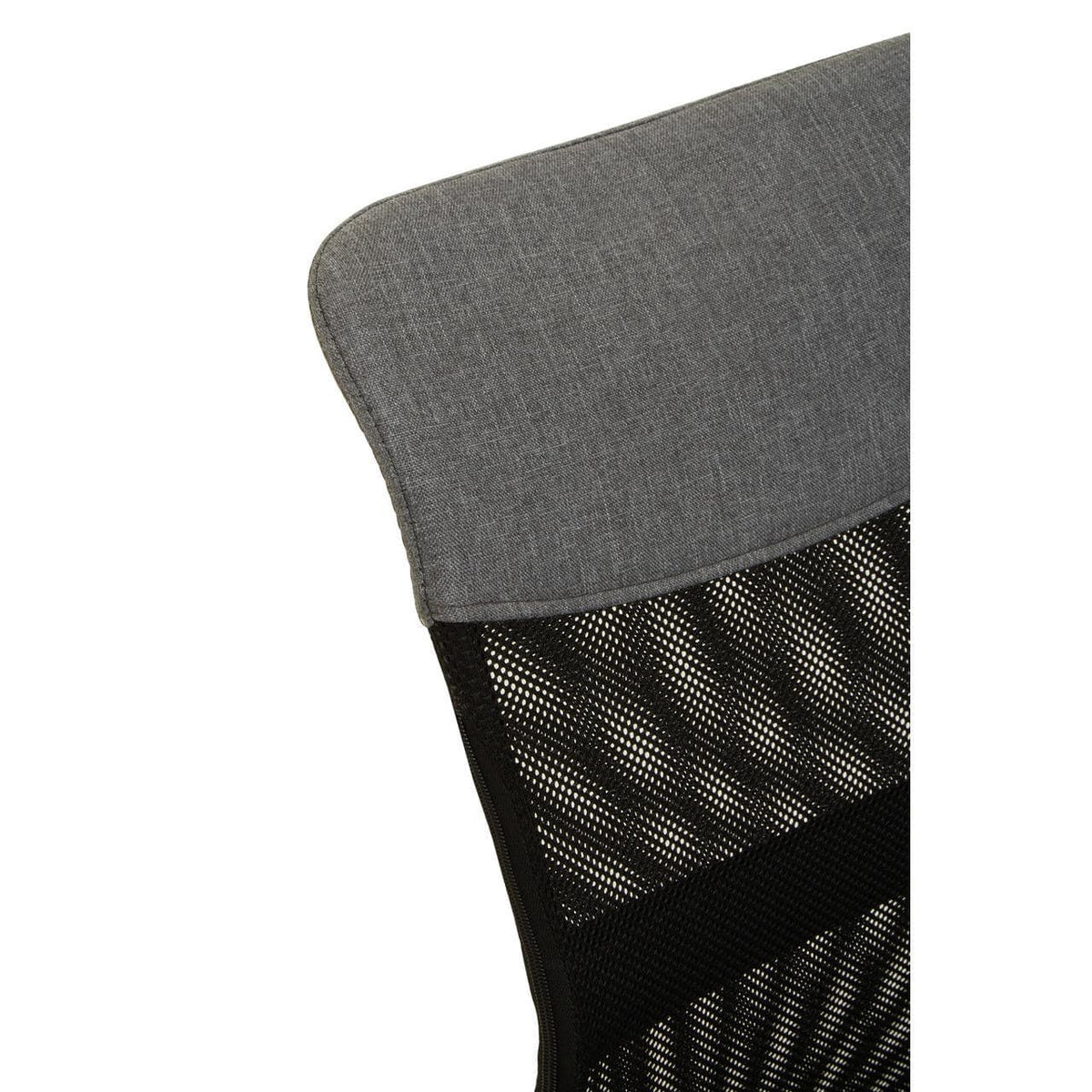 Grey Home Office Chair With Chrome Arms.