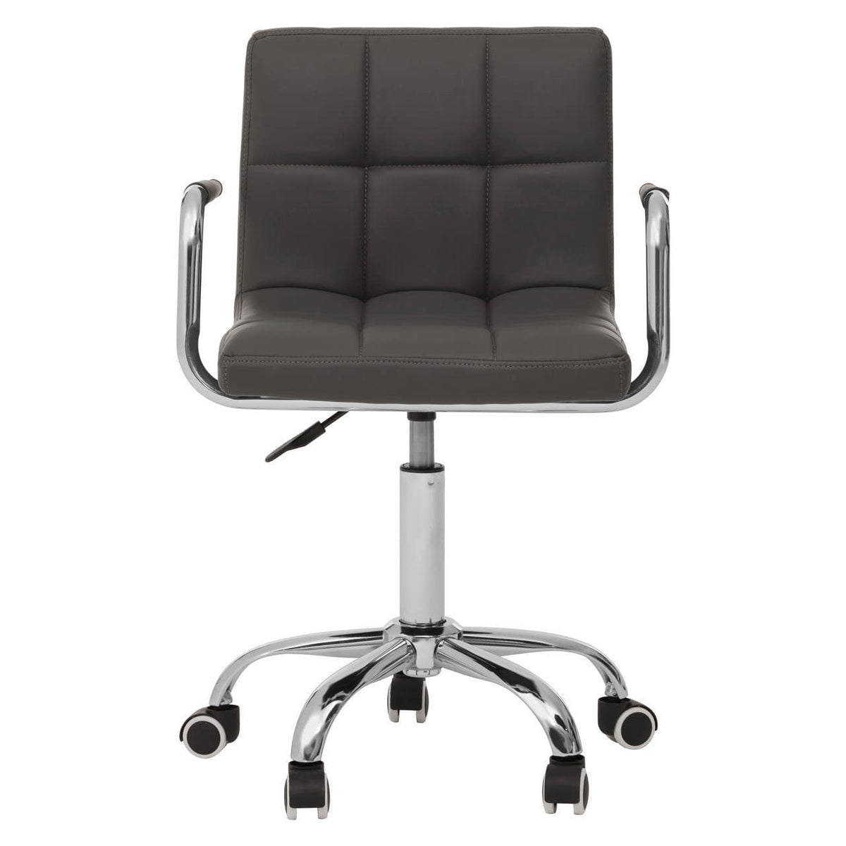 Grey Home Office Chair With Swivel Base.