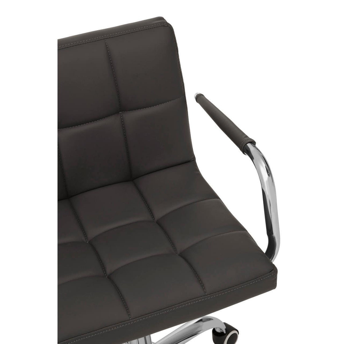 Grey Home Office Chair With Swivel Base.