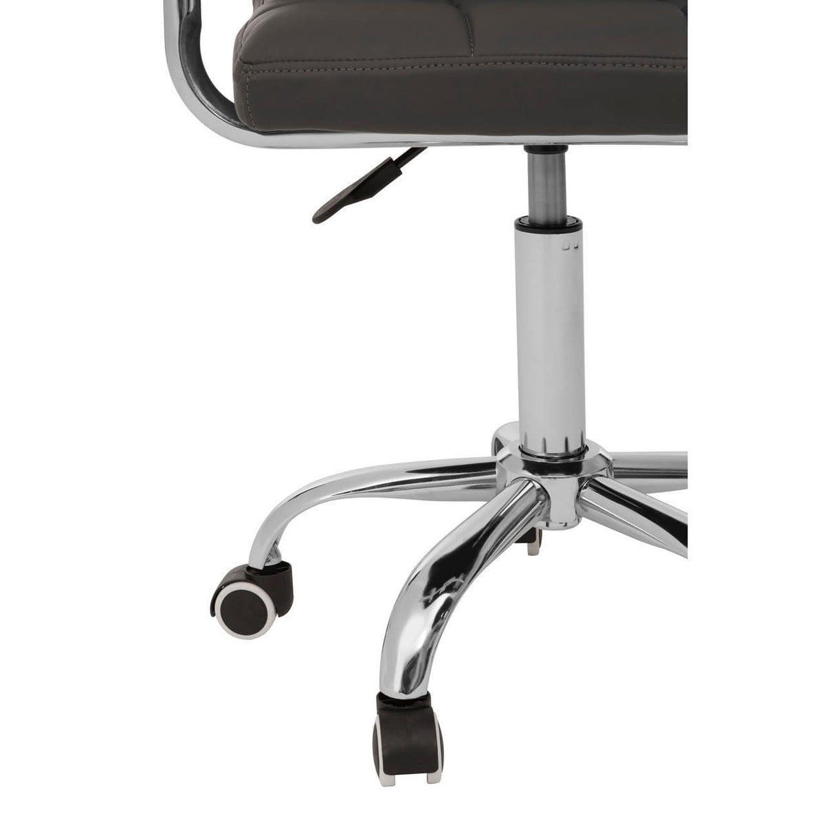 Grey Home Office Chair With Swivel Base.