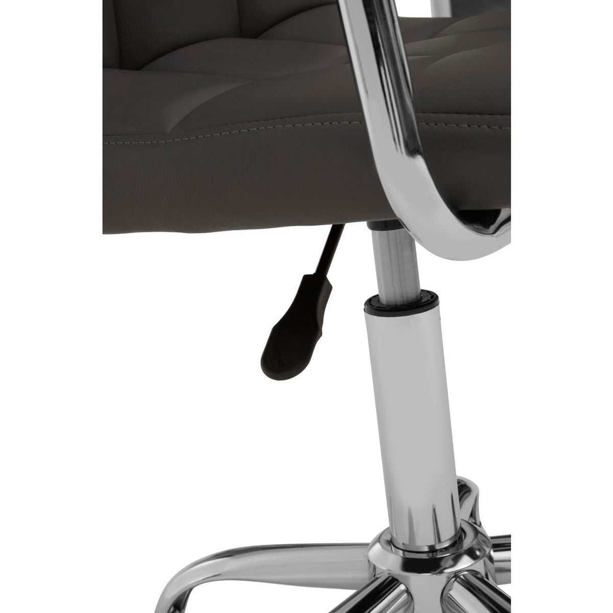 Grey Home Office Chair With Swivel Base.