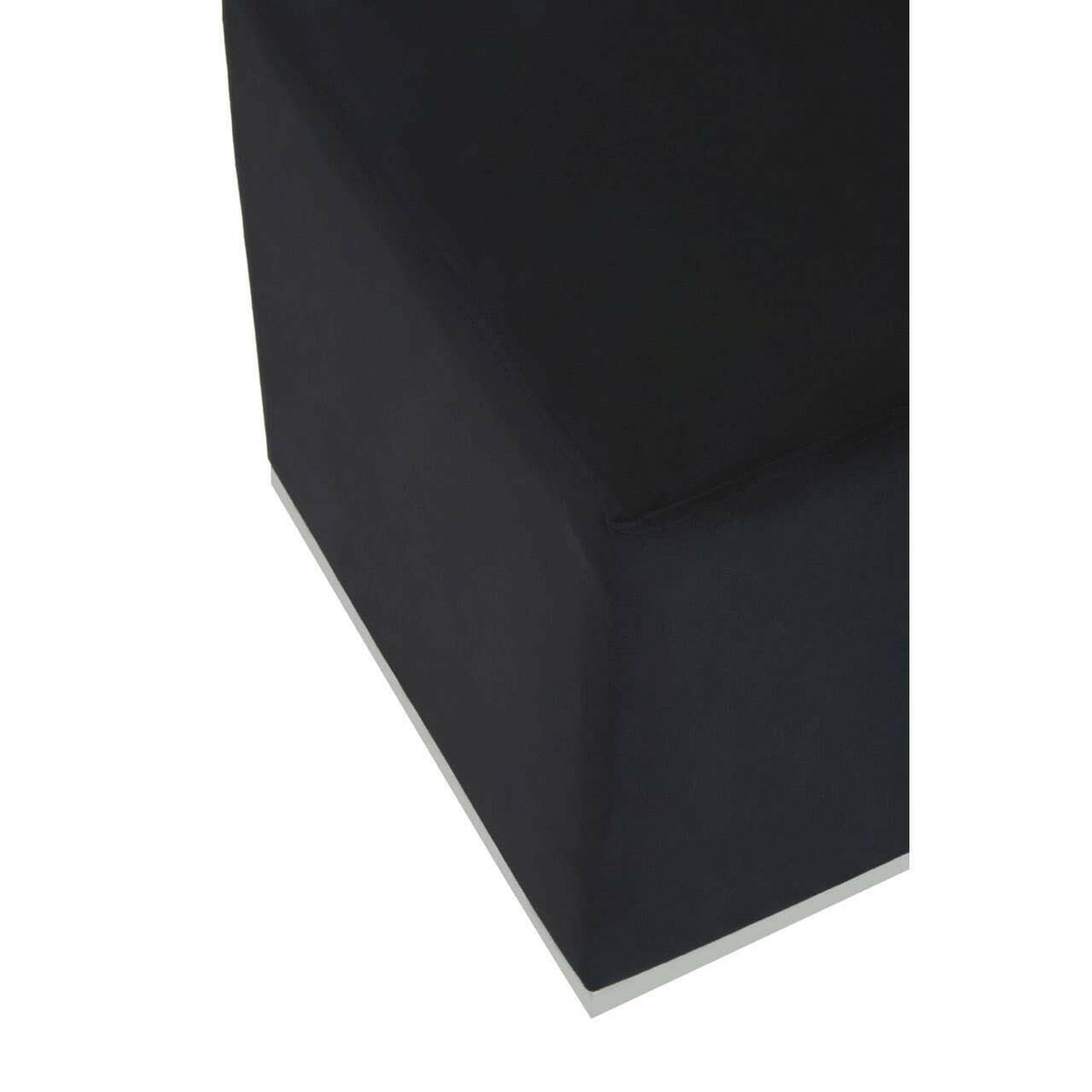 Hagen Black And Silver Square Stool.