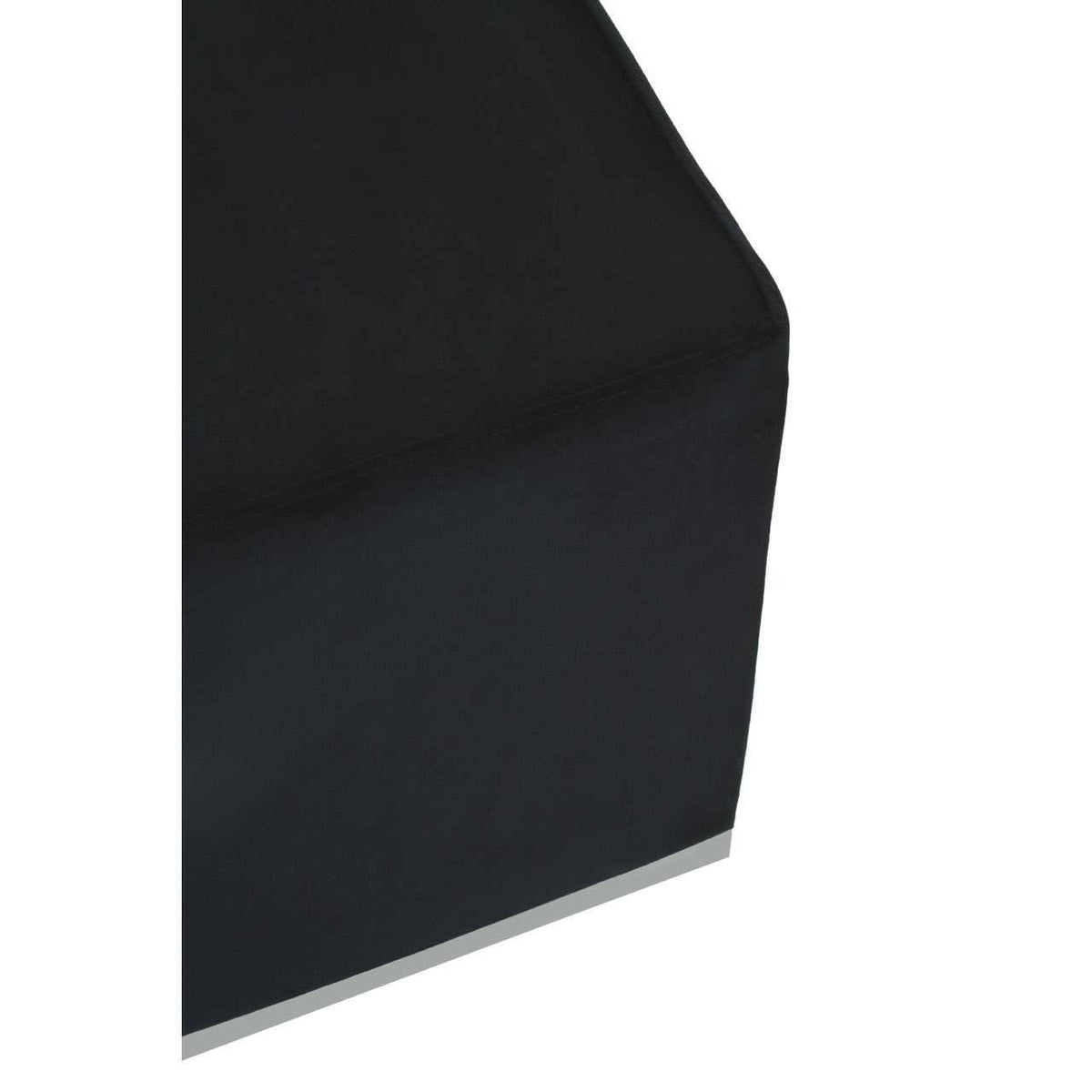 Hagen Black And Silver Square Stool.