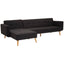 Hagen Black Large Corner Sofa Bed.