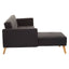 Hagen Black Large Corner Sofa Bed.