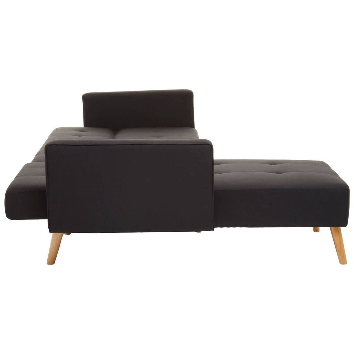 Hagen Black Large Corner Sofa Bed.