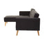 Hagen Black Large Corner Sofa Bed.