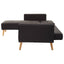 Hagen Black Large Corner Sofa Bed.