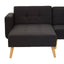 Hagen Black Large Corner Sofa Bed.
