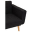 Hagen Black Large Corner Sofa Bed.