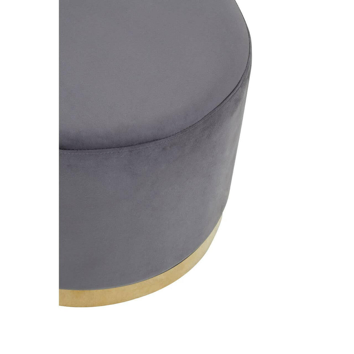 Hagen Grey And Gold Round Stool.