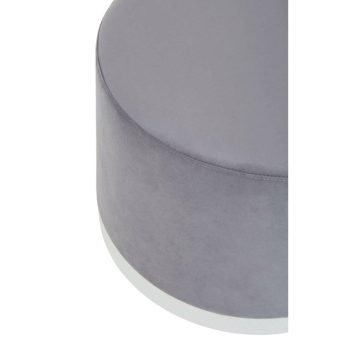 Hagen Grey And Silver Round Stool.