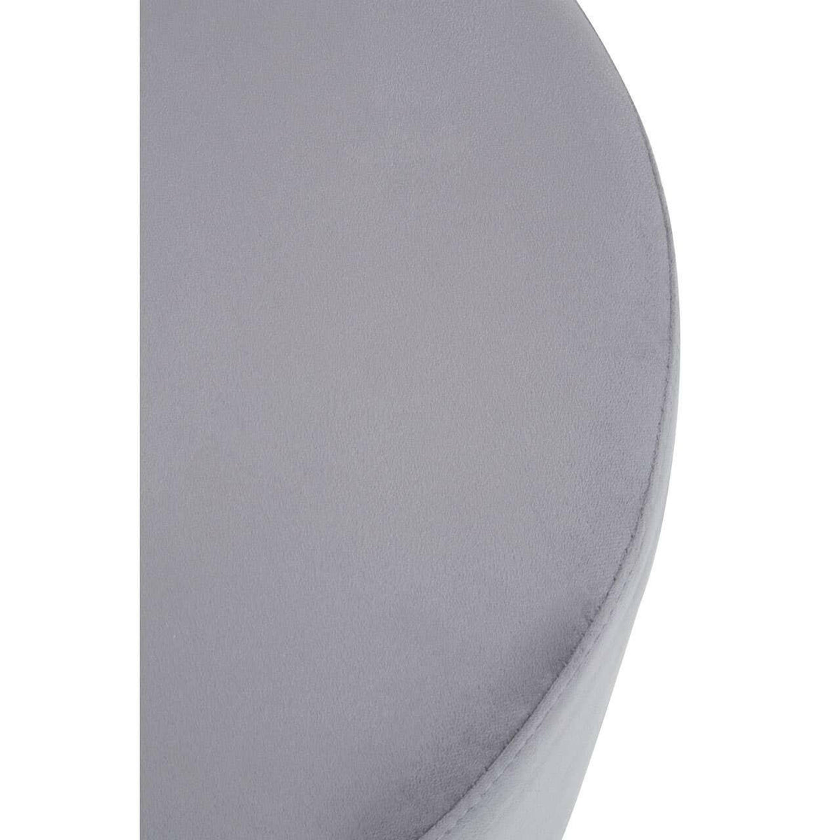 Hagen Grey And Silver Round Stool.