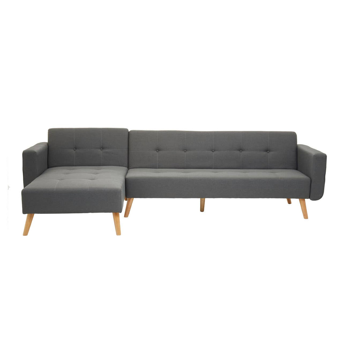 Hagen Grey Large Corner Sofa Bed.