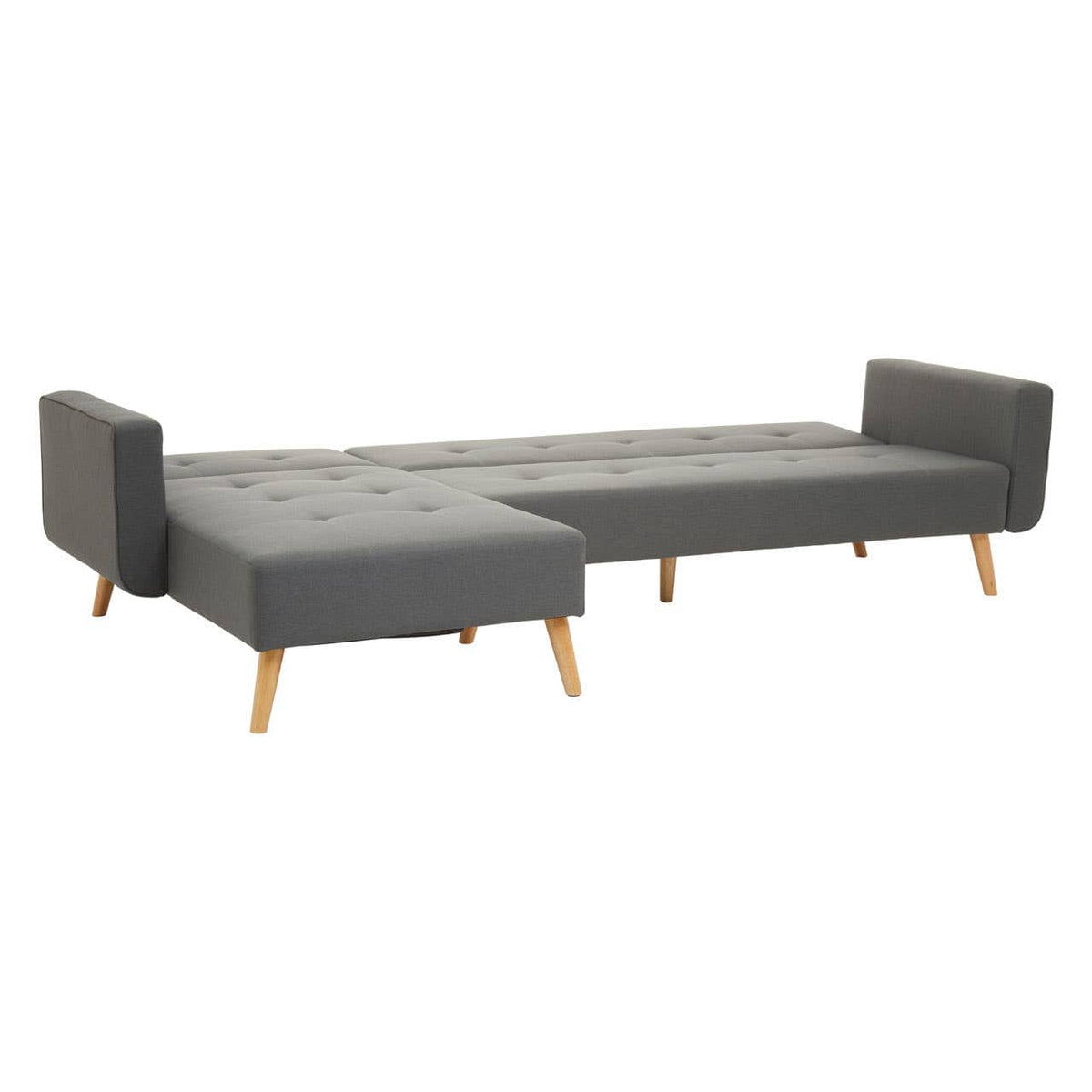 Hagen Grey Large Corner Sofa Bed.