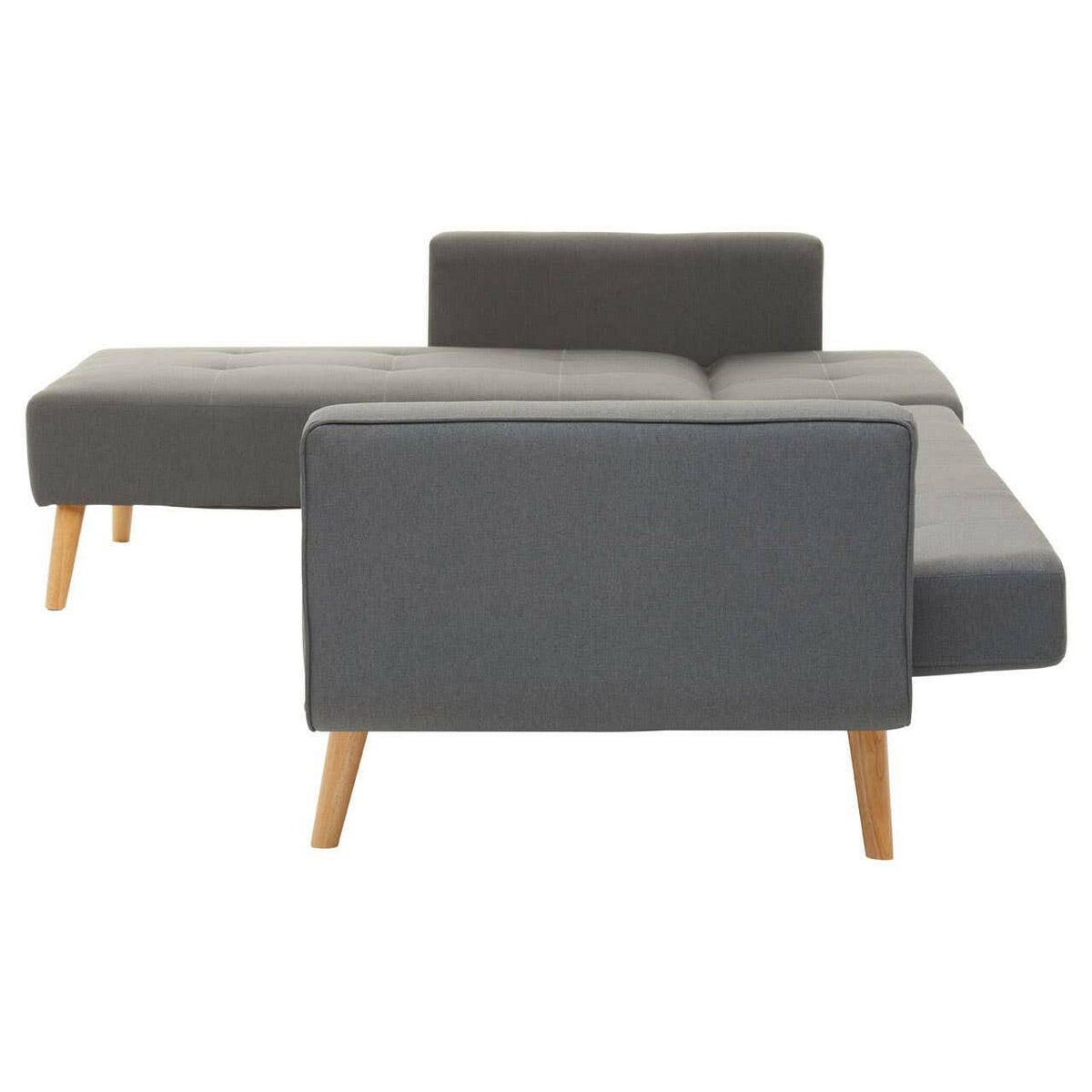 Hagen Grey Large Corner Sofa Bed.
