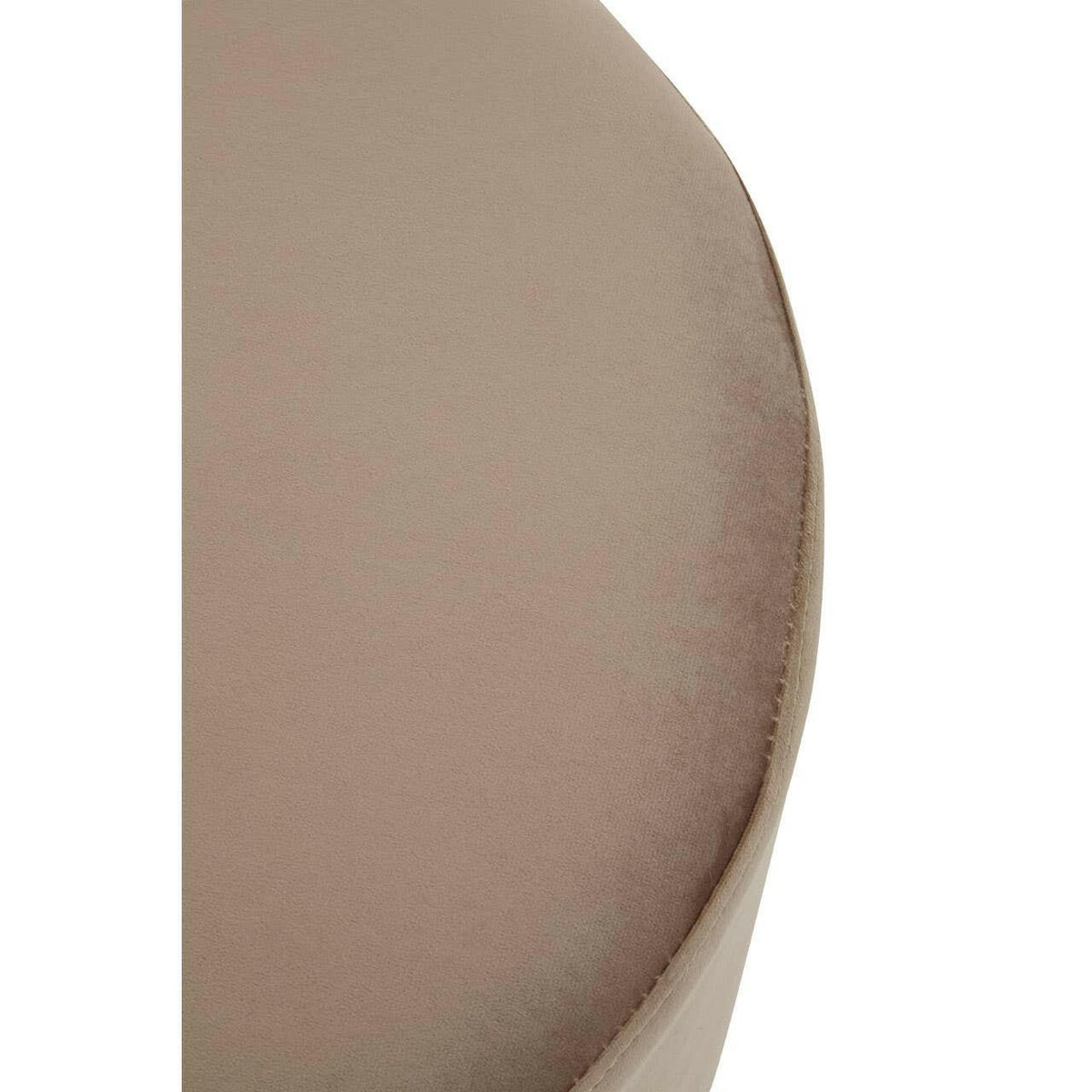 Hagen Mink And Silver Round Stool.