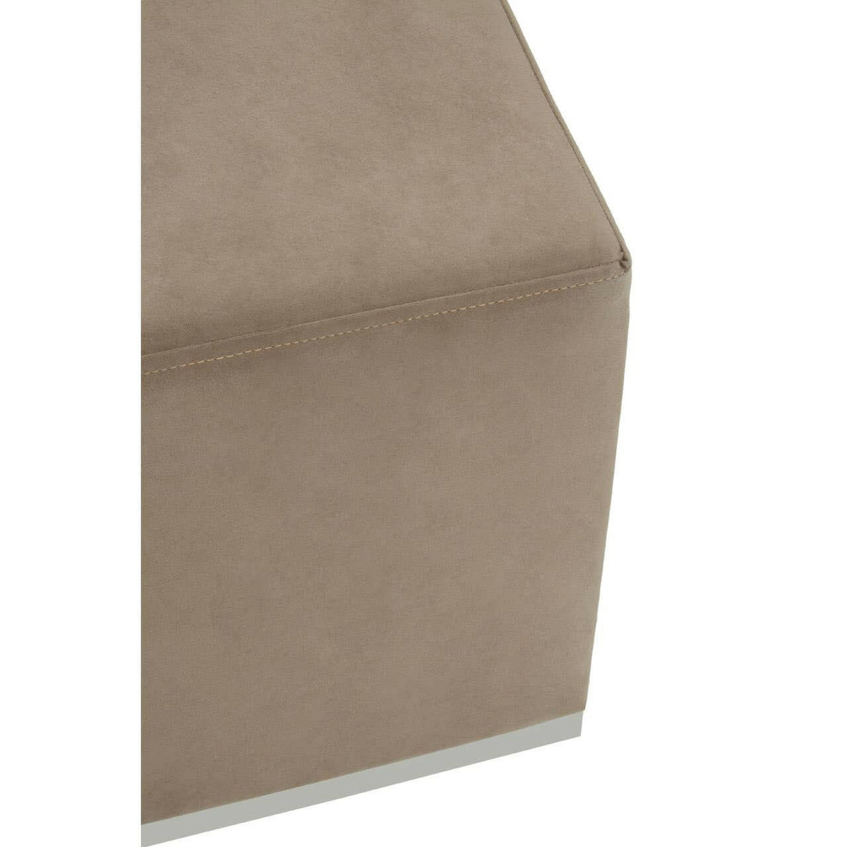 Hagen Mink And Silver Square Stool.